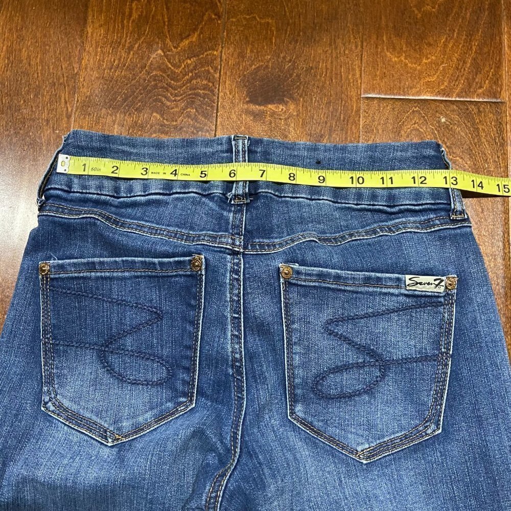Seven7 Tummyless Stretch Skinny Denim Blue Jeans Womens Size 26 - Picture 7 of 8